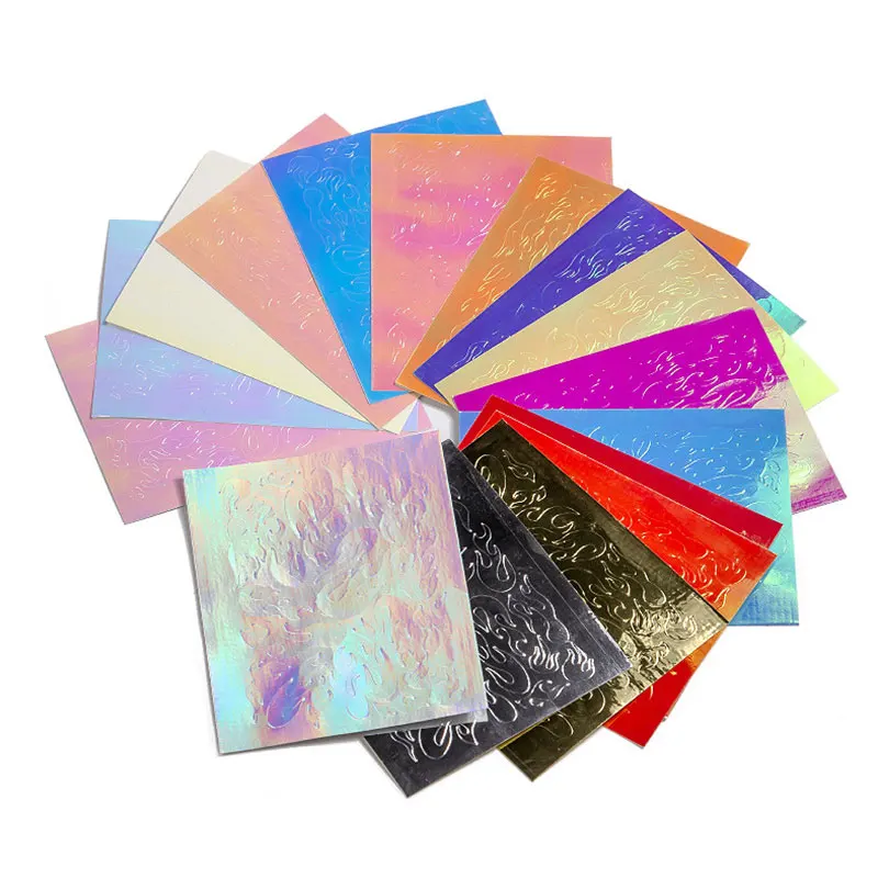 16 шт. голографическое искусство ногтей фольги лазерные сверкающие Смешанные