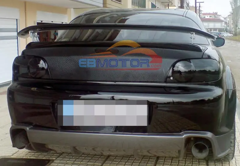 Real Carbon Fiber MSPEED GT SPORT REAR WING TRUNK SPOILER 1PAIR WITH Bracket For MAZDA RX8 04-11 T017 | Автомобили и мотоциклы