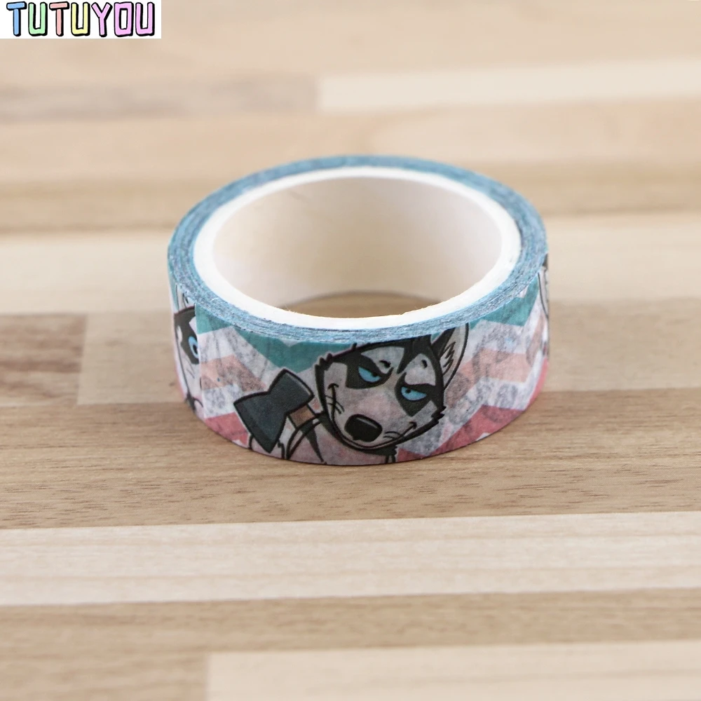 

PC2314 Wholesale 20pcs/lot 1.5cmX7m Cute Dog Husky Cartoon Decorative Paper Washi Tape Scrapbooking Tapes School Office Supply