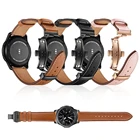 Ремешок 20 мм кожаный для часов Samsung Galaxy Watch 3, 41 мм, 42 мм, Active 2, 1