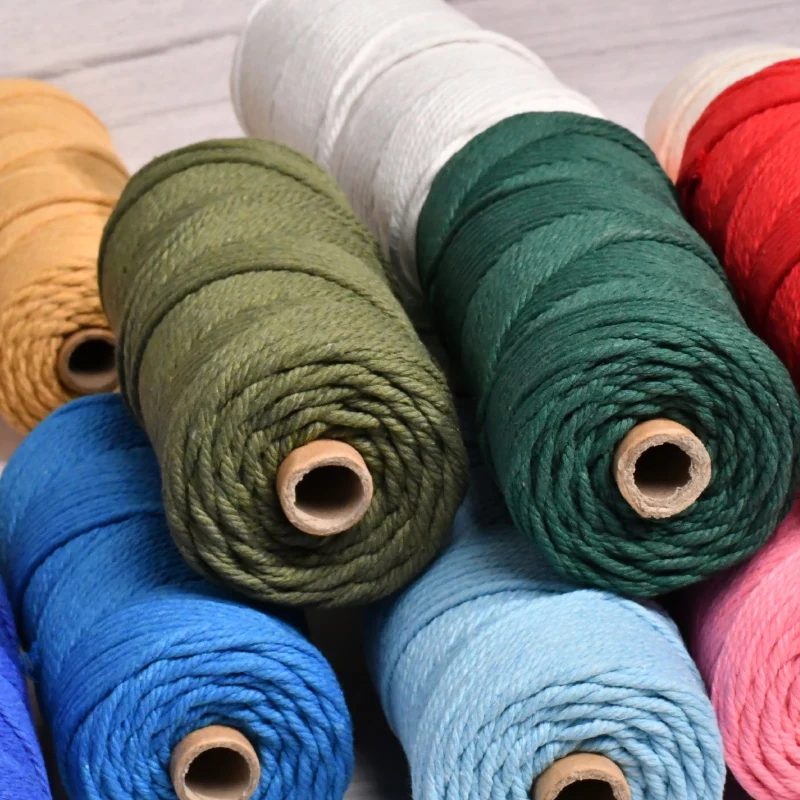2 рулона/набор хлопковая нить 3 мм 34 Цвета | Дом и сад
