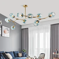 bubble pendant light amber smoke gray glass ceiling lamp 5 8 10 heads modern branching for living room bedroom kitchen fixture