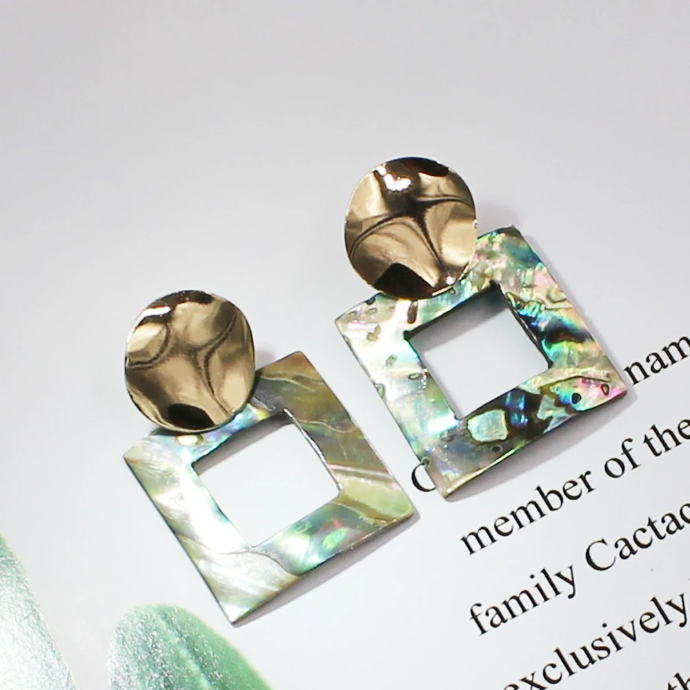 Натуральный Новый Зеландский Абалон морские сережки в виде ракушек Корейском