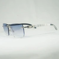vintage natural horn sunglasses men wood rimless eyeglasses women accessorie metal frame oculos square gafas for club
