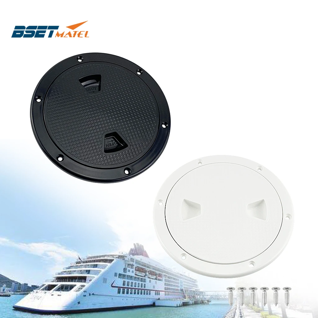 

6 inch Plastic Round Deck Inspection Hatch Cover ABS Boat Twist Screw Out Deck Inspection Plate Marine Yacht RV Accessories