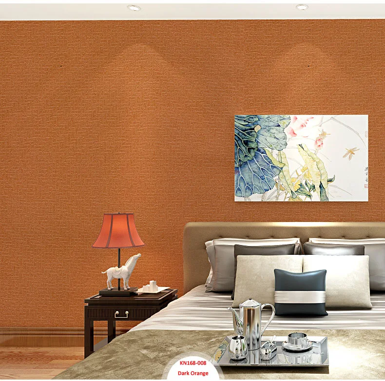 Темно-оранжевый многоцветная настенная бумага современный дизайн обои рулон