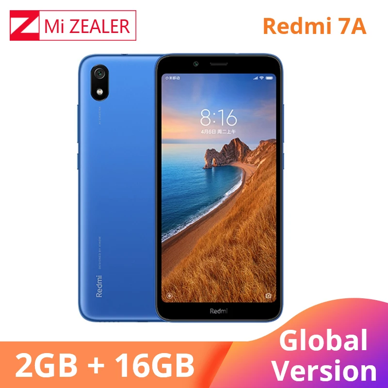 Оригинал глобальная версия Redmi 7A 2 ГБ 16 мобильный телефон Snapdargon 439 четыре ядра 5 45