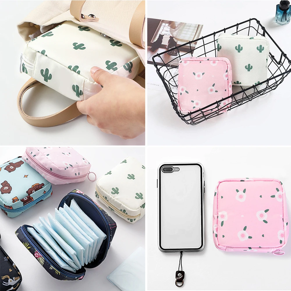 

Reusable Organizer Storage Female Hygiene Sanitary Napkins Package Cotton Storage Bag Purse Case Sanitary Towel Pad Bag Dropship