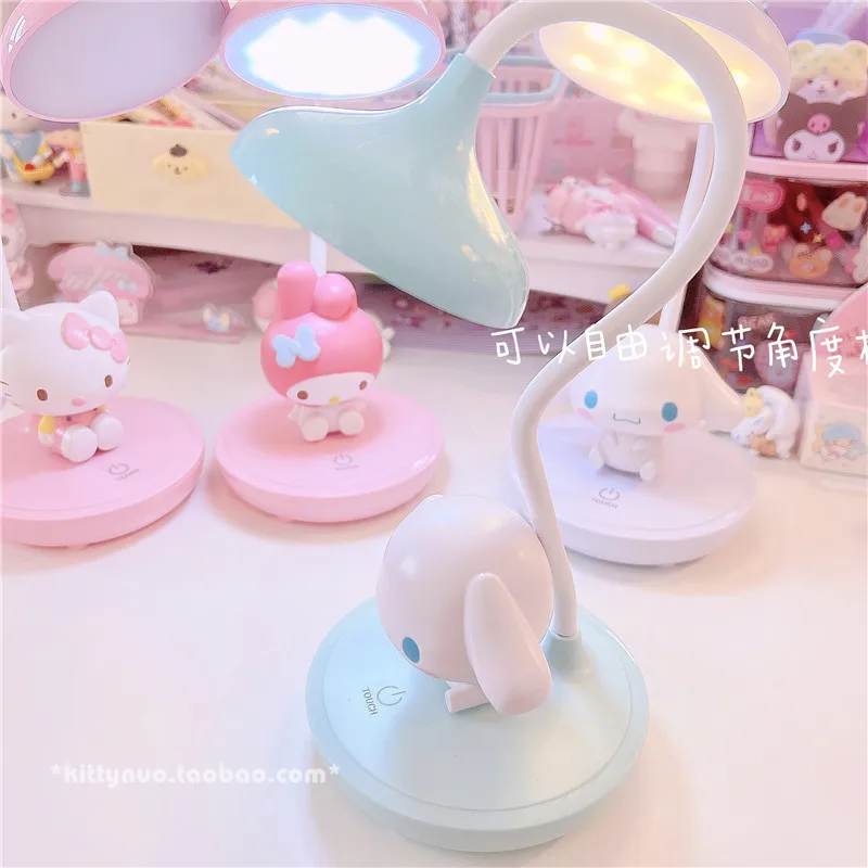 Sanrioed Kawaii My Melody Cinnamoroll Kuromi Настольный светодиодный обучающий ночсветильник для