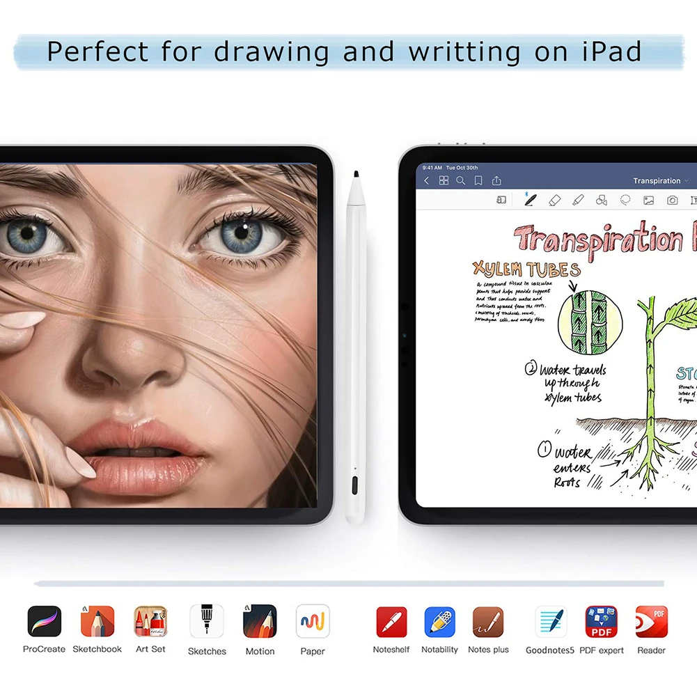 Стилус для Apple iPad 2018 Air 3 Mini 5 перезаряжаемый стилус ручка сенсорного экрана черная