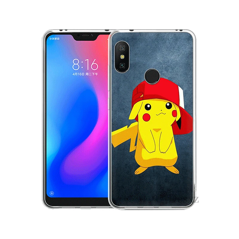 Mobile Phone Case For Xiaomi Redmi Note 4 4X 3 5 6 7 Pro 5A Hard Cover Pikachu Cool | Мобильные телефоны и аксессуары