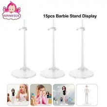 15PCS Holding Stands For 1/6 Dolls Transparent Support Barbie Stand Display Holder High Quality Children Toys Accessories