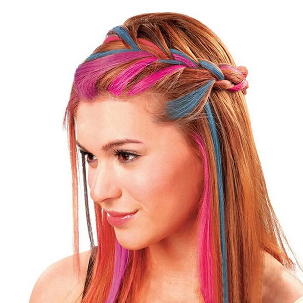 Модная самодельная Временная Краска для волос пигмент меловой порошок мягкая