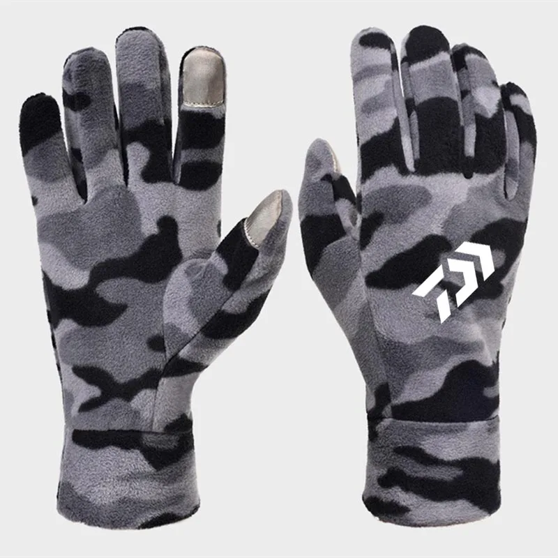 

Winter Warm Full Finger Fishing Gloves Men's Touch Screen Outdoor Sports Cycling Running Durable Climbing Camping Fishing Gloves