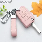 Кожаный чехол для автомобильных ключей, чехол для Volkswagen Tiguan Mk1 Mk2 Magotan Passat B5 B8 Polo Golf 4 5 6 7 Mk7 Jetta Polo Eos Scirocco