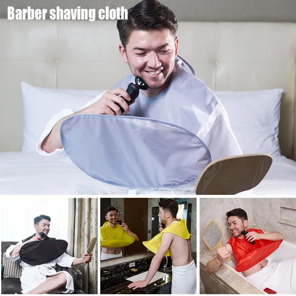 

Hair Barber Cape Clothing Apron Foldable Waterproof Umbrella Hair Catching Bib Salon Beard Shaving Cape Hook Household Cleaning