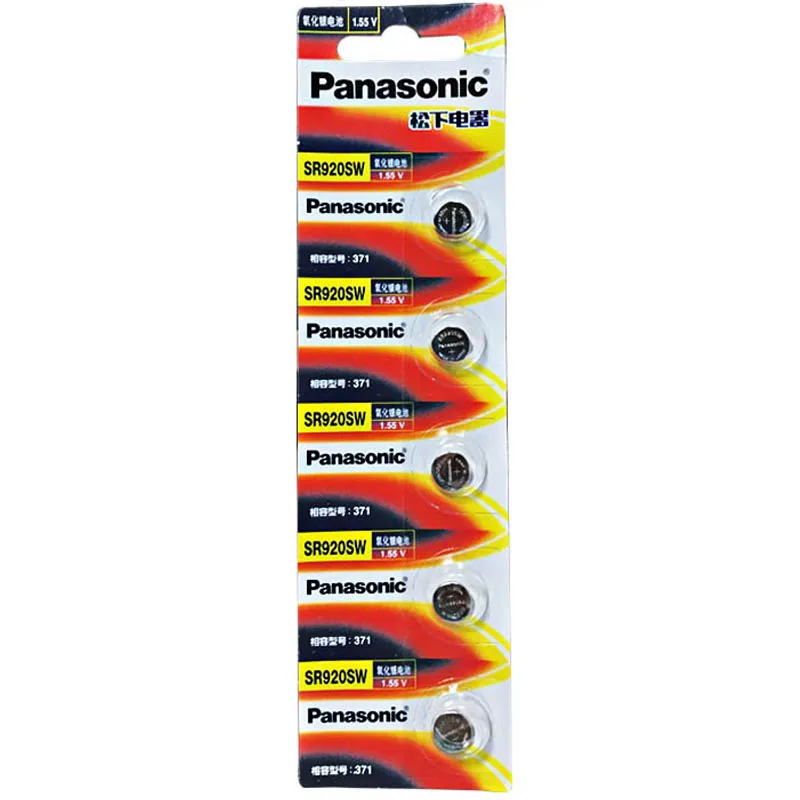 1х Panasonic 1,55 в SR920SW 371 AG6 Кнопка часы на батарейках батарея для часы-игрушка Автомобильный ключ калькулятор Серебряная оксидная батарея