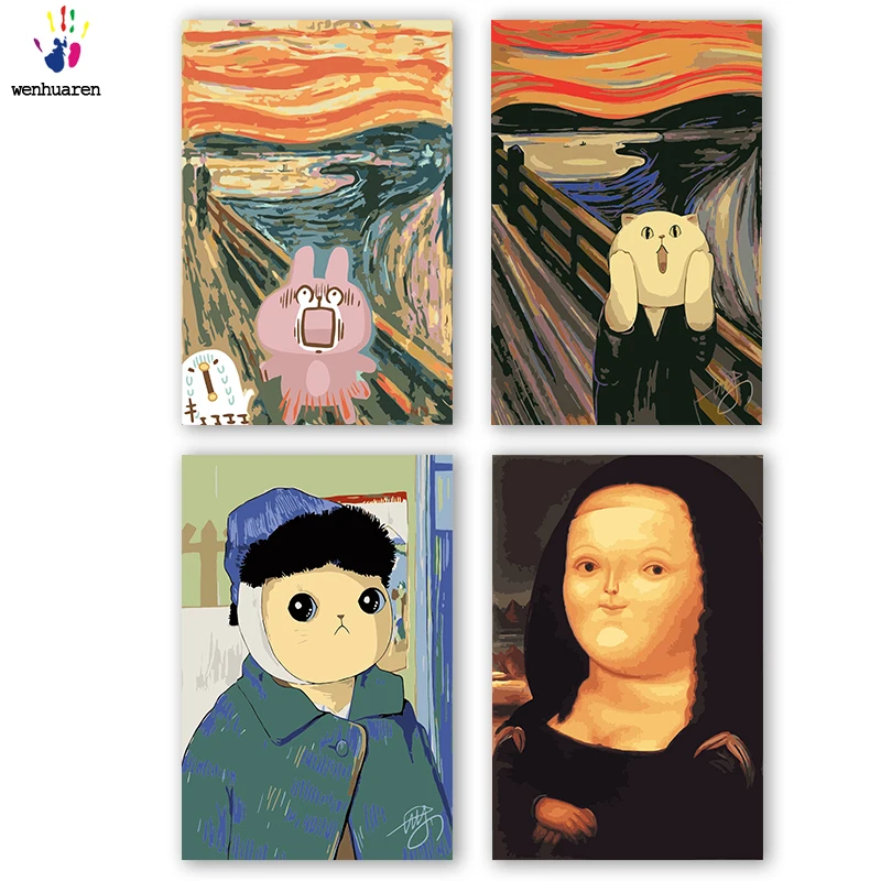 DIY картинки для раскраски по номерам с цветами забавные всемирно известные