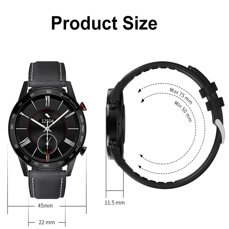 

Smart Watch Bluetooth Call IP68 Waterproof ECG Heat Rate 300 Ahm Large Battery Alarm Sleep Smartwatch Business Sports VS P16 L16