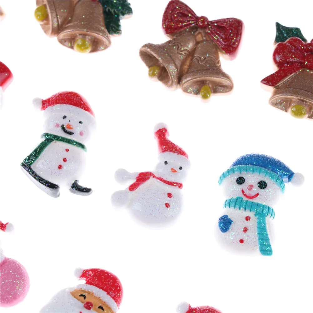 10 шт. миниатюрная Рождественская фигурка снеговика домашний декоративный