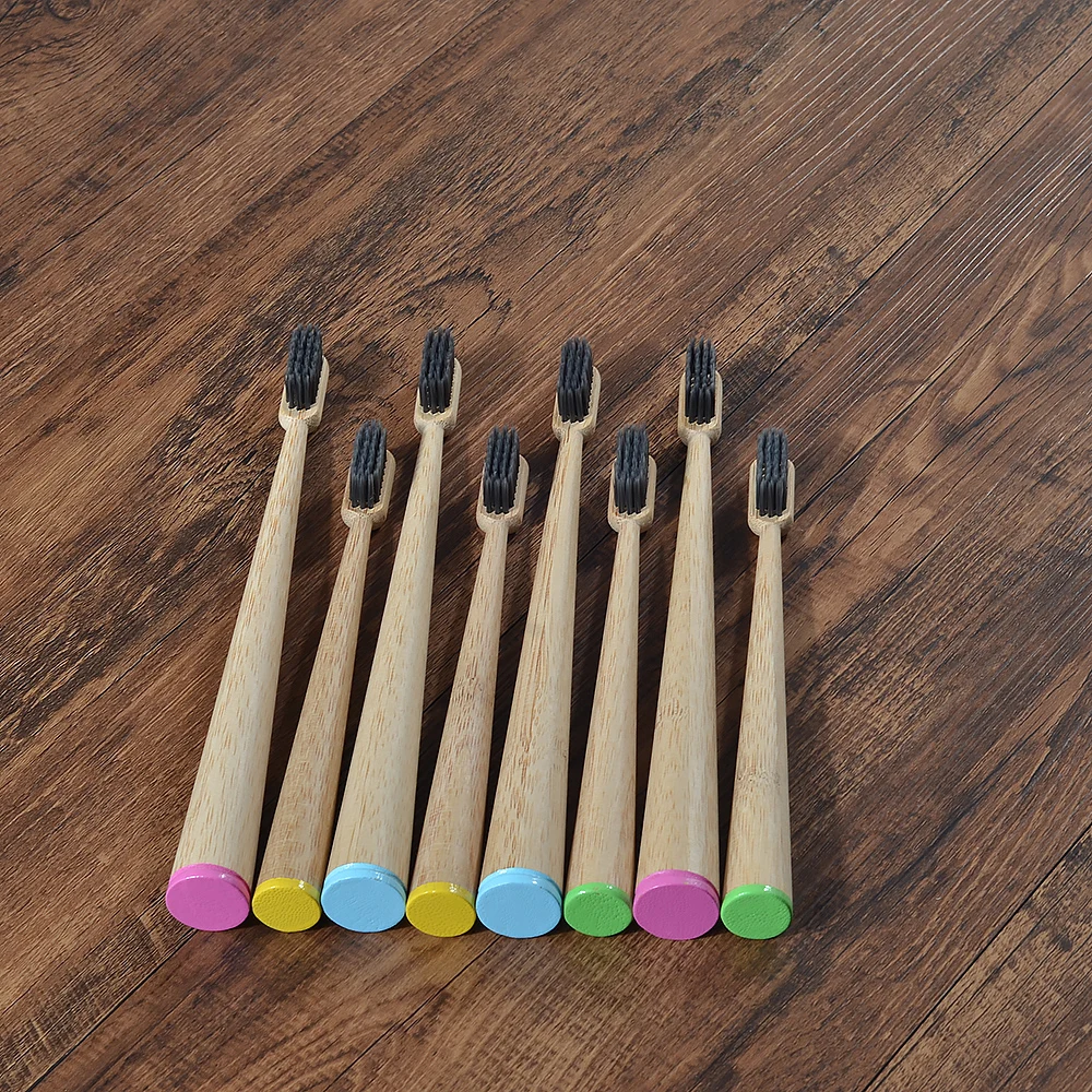 

1 pc Degradable bamboo toothbrush soft bristles 4 colors healthy and comfortable