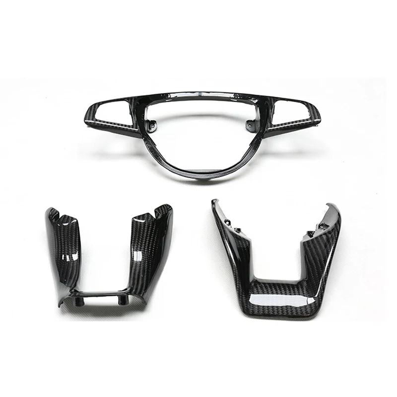 Цена Для Mercedes - Benz W205 C63 W176 A45 W213 E63 W117 C117 CLA45 CLS63 GLA45 AMG 2015-ON крышка рулевого колеса из углеродного волокна
