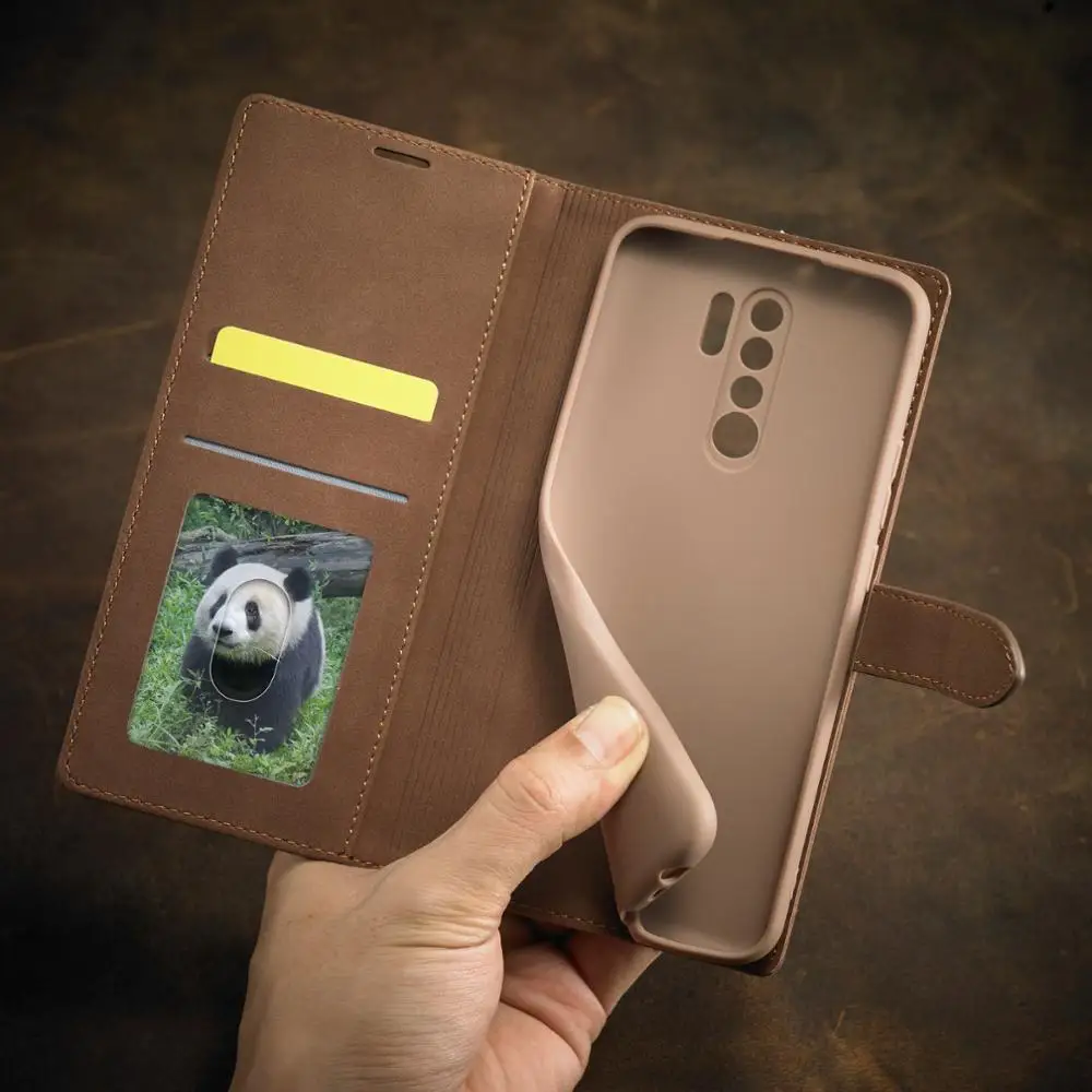 Чехол-книжка для Xiaomi Mi Poco X3 NFC M3 Redmi 9 9A 9C 8A Note 10 10S 9S 8T 8 Pro Max кожаный с отделением карт