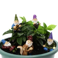 5pcs dwarf figurines fairy garden gnomes statues ornaments outdoor garden bonsai accessories craft decor home supplies