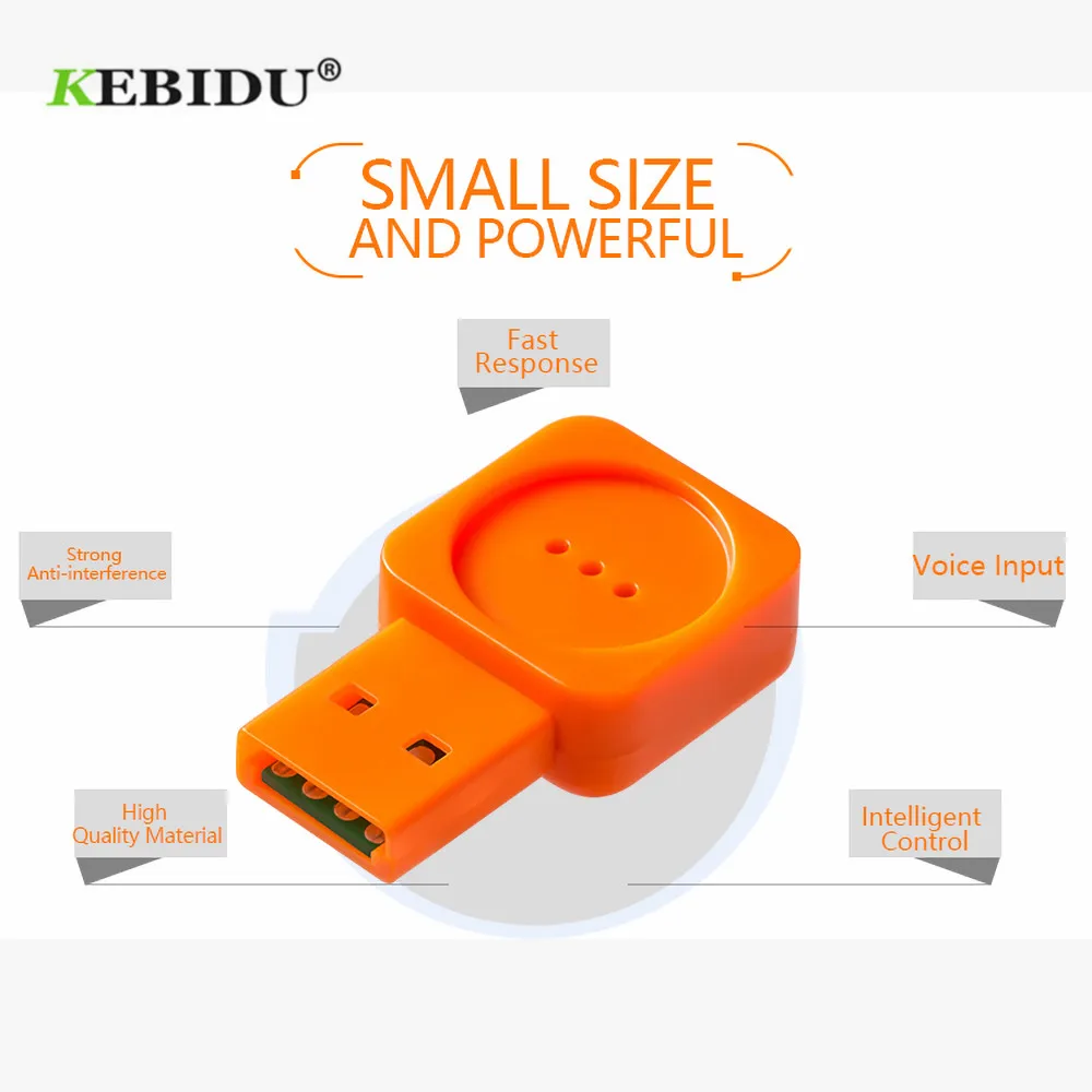 Умный USB адаптер KEBIDU с искусственным интеллектом Портативный Студийный речевой