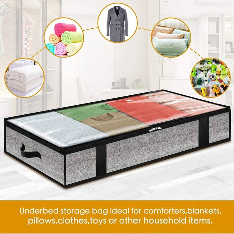 

2 шт., органайзеры для одежды, с окошком и ручками, на двойной молнии