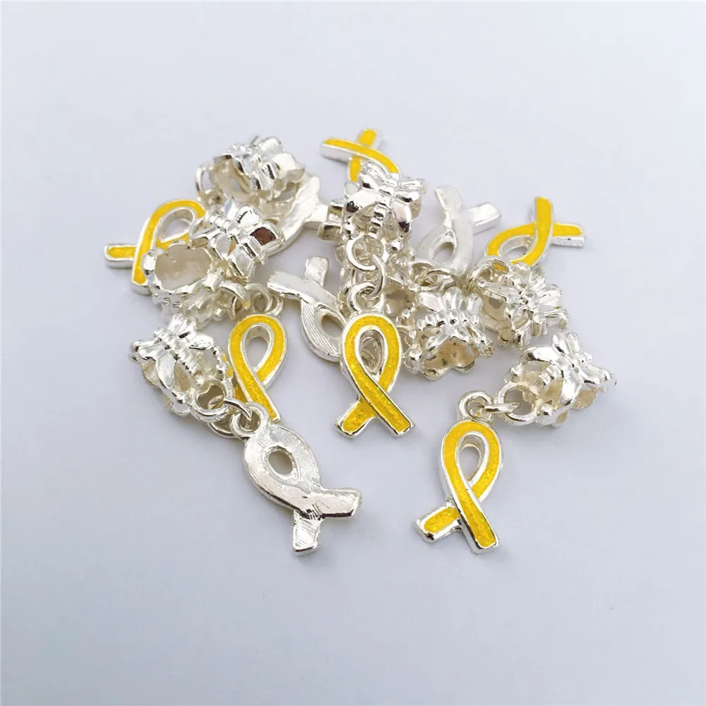 PBR146(10) Red/Pink/Blue/Yellow/Orange/Green/Purple/Fushia Colors Ribbon Awareness Charms Pendents DIY For Bracelet Jewelry | Украшения и