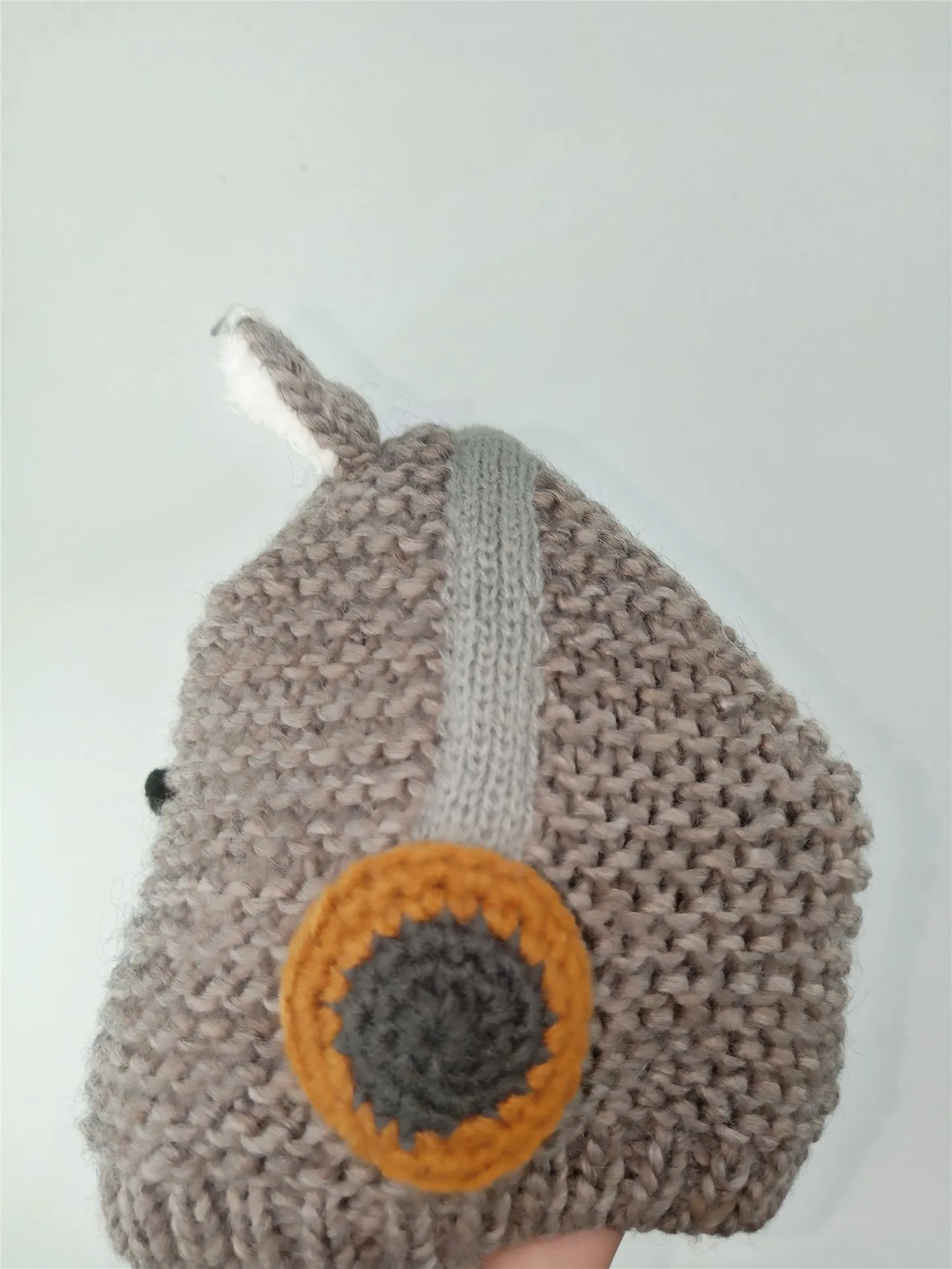 

Autumn And Winter 2021 Children Baby Boys And Girls Wearing Earmuffs Bear Double Cartoon Hand Knitted Hat Wool Hat
