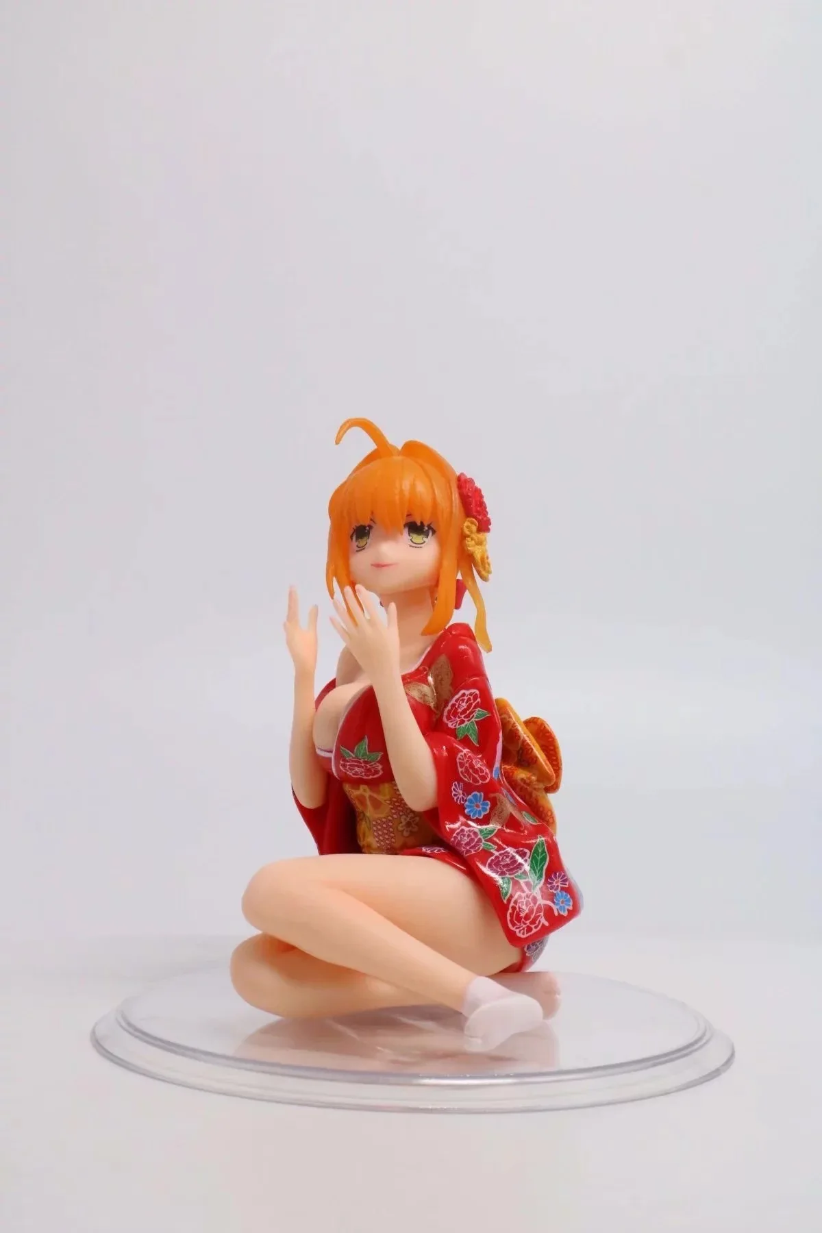 15 см японское аниме Fate/Stay Night Sexy Girls Saber Red Kimono seating Ver. ПВХ фигурка Коллекционная