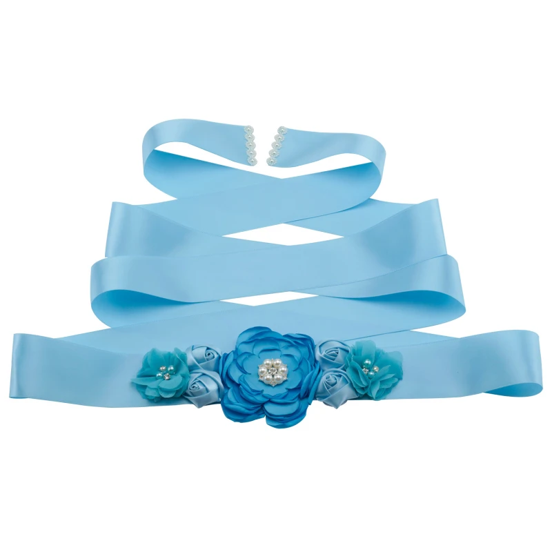 

Women Flower Girl Belt Sash Satin Rhinestone Kids Girls Belts Photo Prop Bridal Wedding Dress Ribbon Accessories