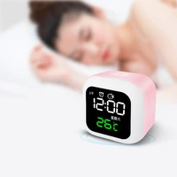 2021 modern design home decorative clocks night light wholesale 3d luminous big alarm clock light at dark reloj pared horloge