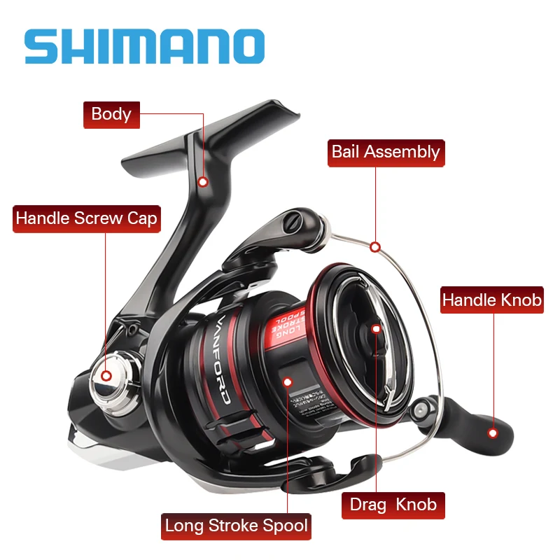 Скидка Оригинальные Рыболовные катушки SHIMANO VANFORD Spinnig серии 500-5000 7 + 1BB CI4