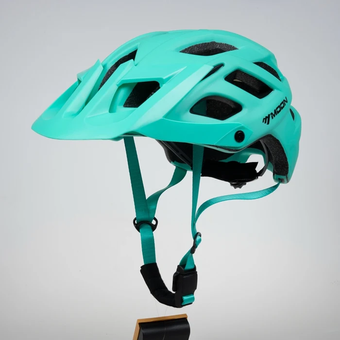 GREEN MOON все-terrai MTB Велоспорт шлем велосипедный шлем для пересеченной и горной местности дорожный мотоцикл шлем с визером безопасность в горах велосипед Кепки M/L - Цвет: GREEN