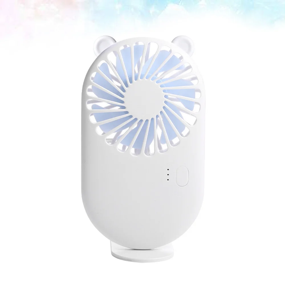 

USB Rechargeable Cooling Fan Handhold Silence Fan Portable Mini Fan for Home Office School (Blue, Deerlet)