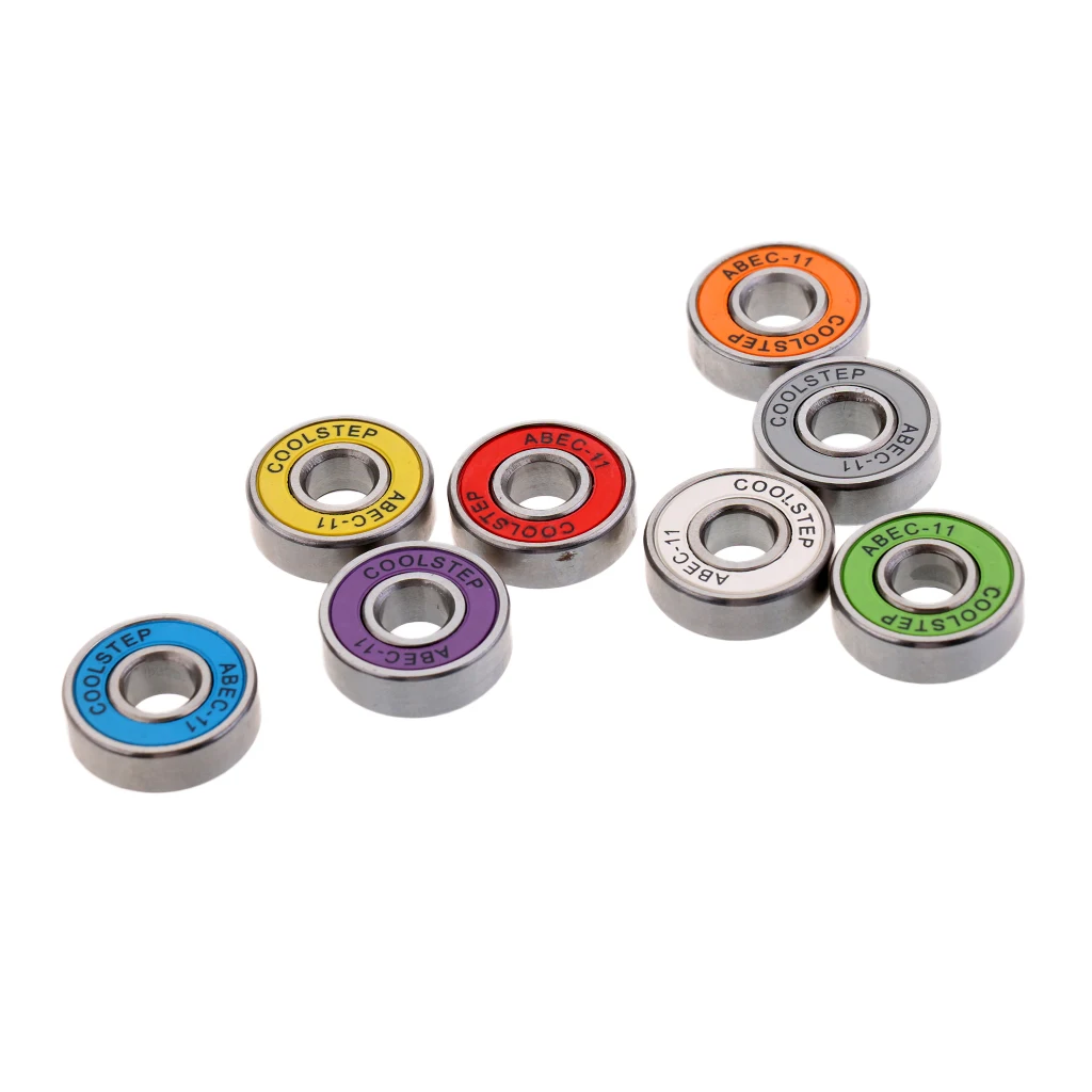 

8Packs Skateboard Bearings Longboard Bearings Speed Scooter Bearings ABEC-11