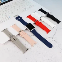 silicone strap for apple watch band 6se54321 strap for iwatch sport band soft breathable replacement 40mm44mm38mm42mm