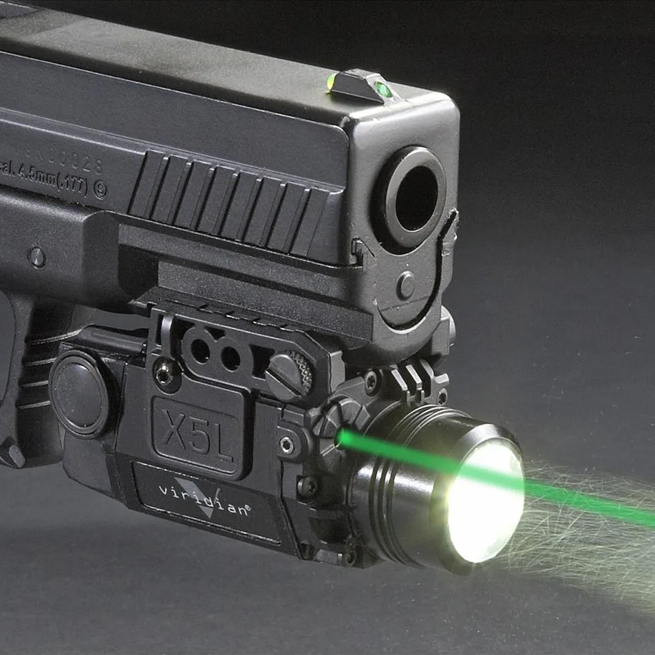 

TRIJICON 2in 1 X5L LED Flashlight Combo Green Laser Sight Universal Pistol Gun Mira Laser Pistola For Glock 17 1 HK15-0095