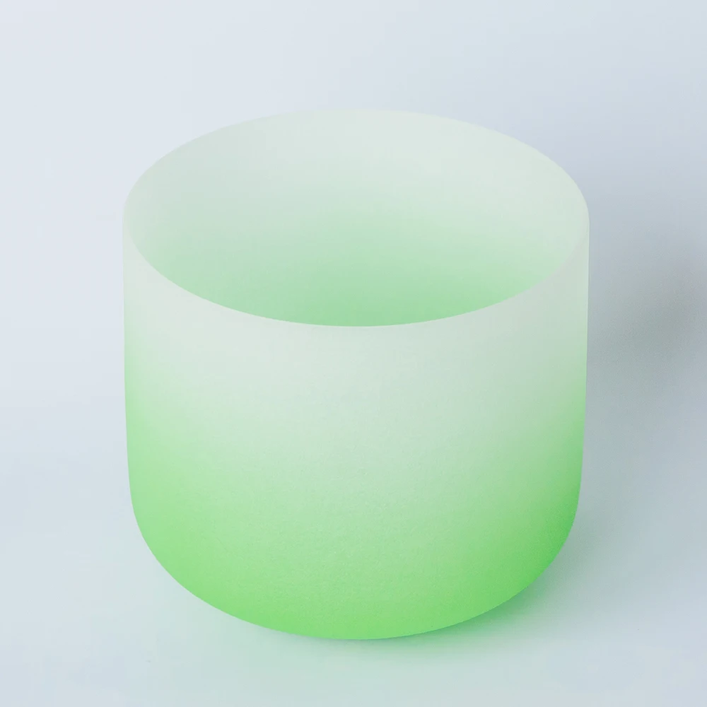 10 Inch F Note Half Color Heart Chakra Meditation Quartz Crystal Singing Bowl | Спорт и развлечения