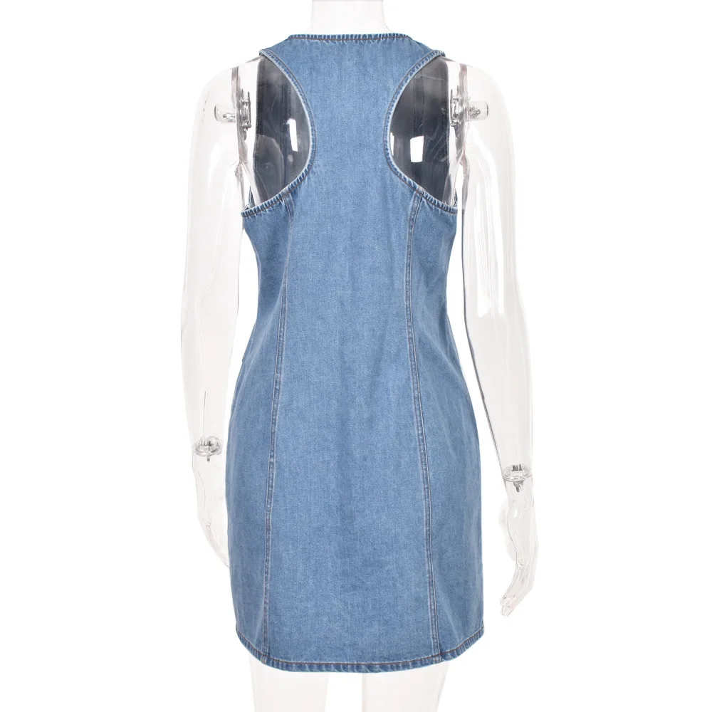 Женское джинсовое платье летний сарафан повседневные женские платья уличная