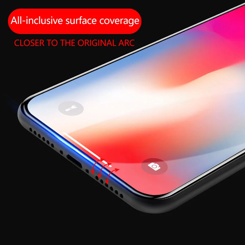ONEVAN 6D закругленные края Полное покрытие экрана протектор для iPhone XS Max XR X