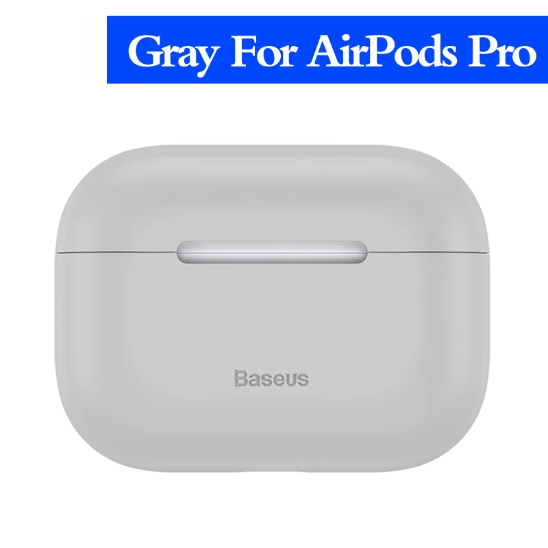 Grey For AirPodsPro Baseus Роскошный чехол для Airpods Airpod Pro 3 2 1 силиконовый беспроводной защитный чехол для Apple Air Pods Pod 2 1 Pro Coque Fundas - Цвет: Grey For AirPodsPro