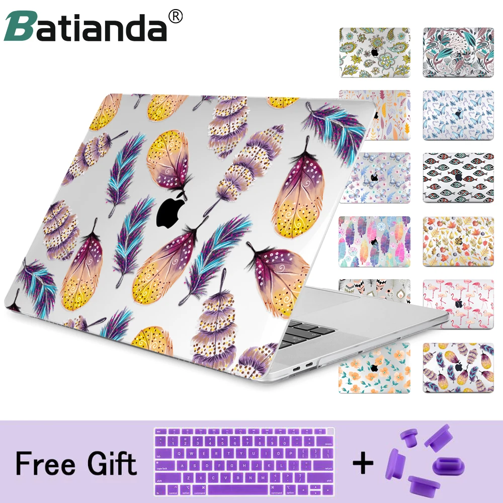 Для нового MacBook Pro 2020 A2338 A2289 для Macbook 13 15 &quot16 Air 11 12 лет 2019 A2337 A1989 с цветочным пером