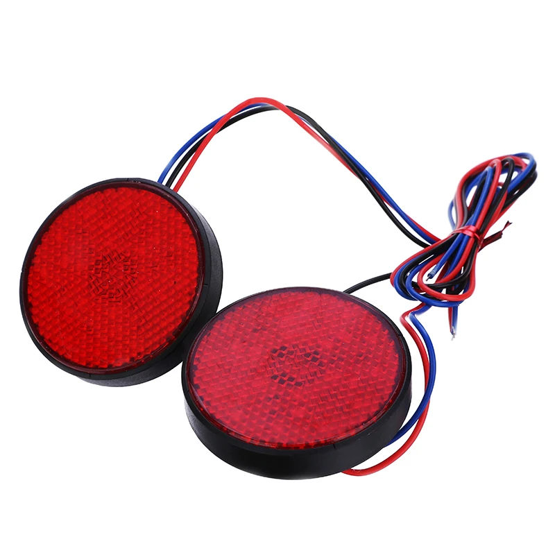 2 шт./компл. красный 24 smd круглые светодиодные мотоциклетные задние светильник Универсальный 12V мини мотоцикл отражатель сигнала поворота Стоп-сигнал стоп-сигнала