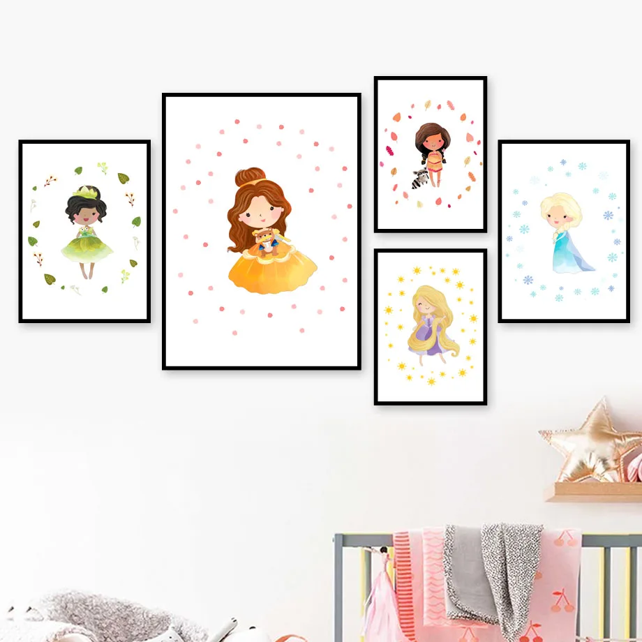 Настенная Картина на холсте маленькая принцесса девочка детская комната
