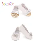 Обувь для куклы 7 см, украшенная цветами и кристаллами, подходит для кукол 43 см, кукол новорожденных и игрушек 18 дюймов для девочек, кукол нашего поколения