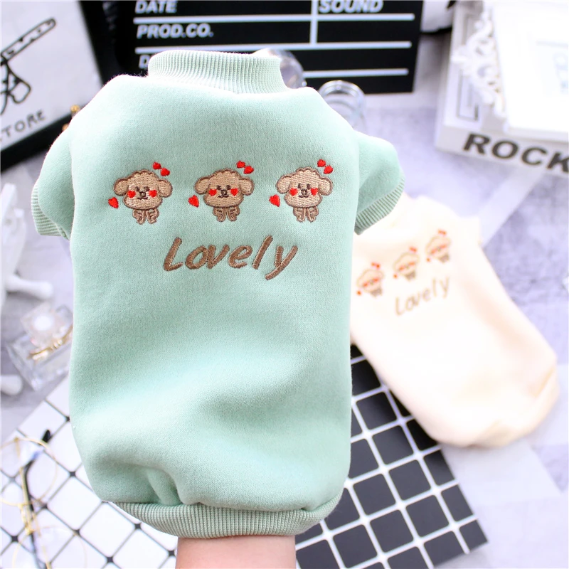 

Толстовка с вышивкой Doggie для домашних питомцев, костюмы для щенков, маленьких собак, французского бульдога, терьера, дешевое осеннее пальто,...